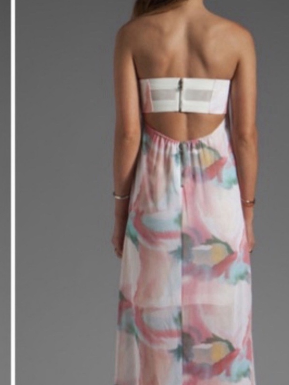 Alice + Olivia Kiernan Floral Maxi Dress -size 4 - Picture 3 of 5
